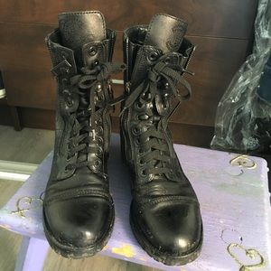 Chanel classic combat boots size 37.5